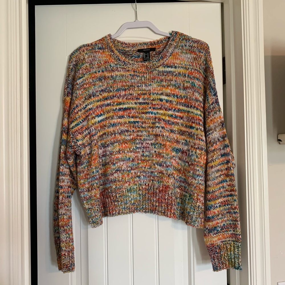 Rainbow knit sweater